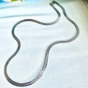 Marked FI Silver Italian Snake Chain Necklace